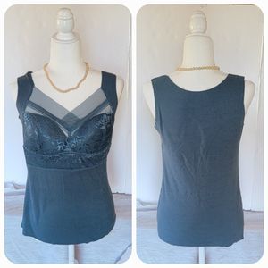 Pine Lace & Cotton Bodice Camisole